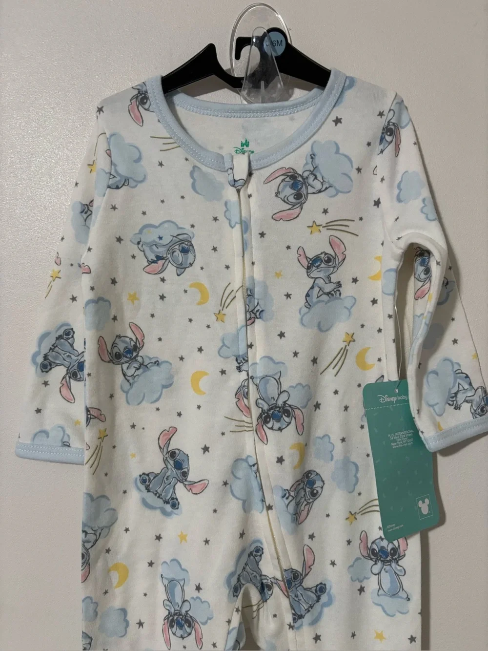 Disney Baby Stitch Pajamas Size 3-6M